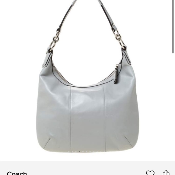 Coach Kristen Hobo shoulder bag woven leather like new - Picture 4 of 17